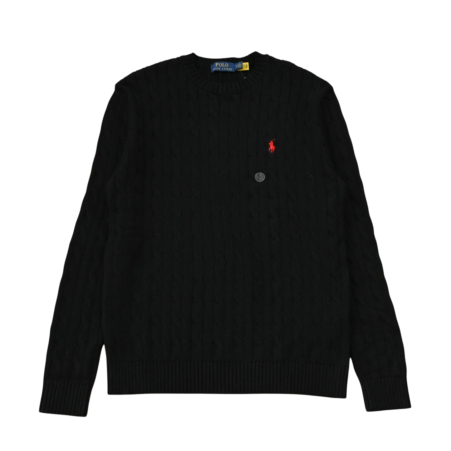 POLO RALPH LAUREN CABLE KNIT SWEATER BLACK