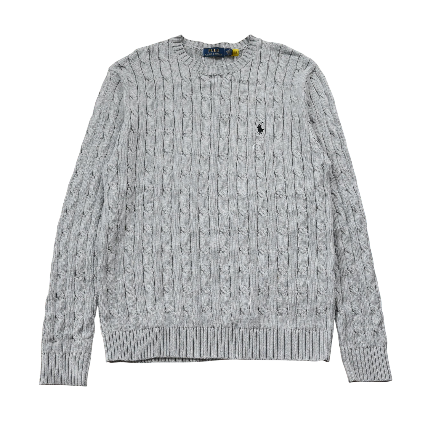 POLO RALPH LAUREN CABLE KNIT SWEATER GREY