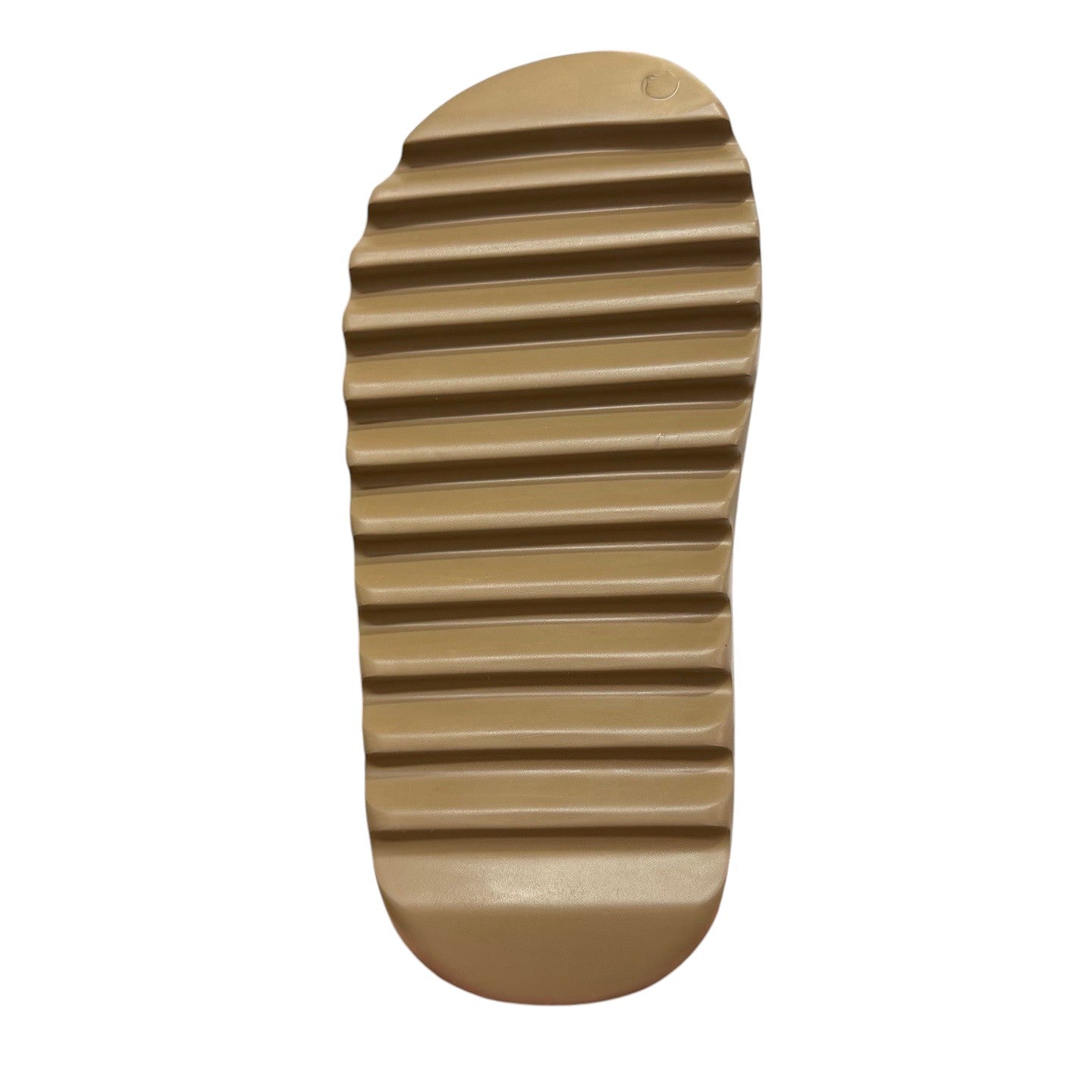 Luxury Chef YEEZY SLIDE in a tan brown color with a ridged sole. Made from EVA foam.