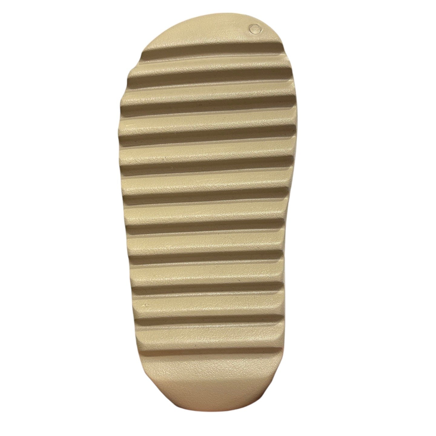 Luxury Chef YEEZY SLIDE in tan, featuring a contoured footbed and a thick, grooved sole for grip.