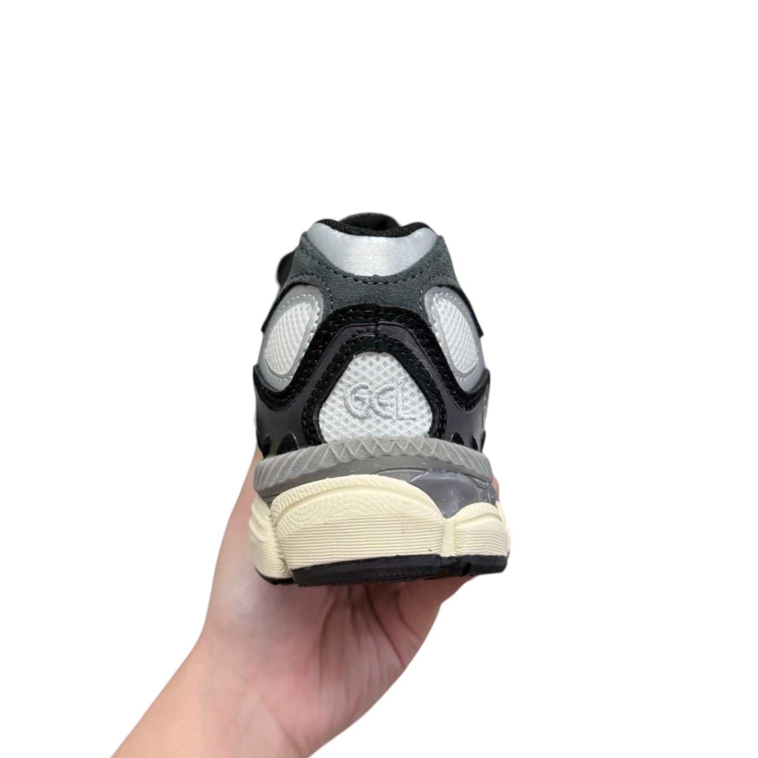 Luxury Chef ASICS GEL-NYC men's sneakers in black, grey, and white with GEL cushioning.
