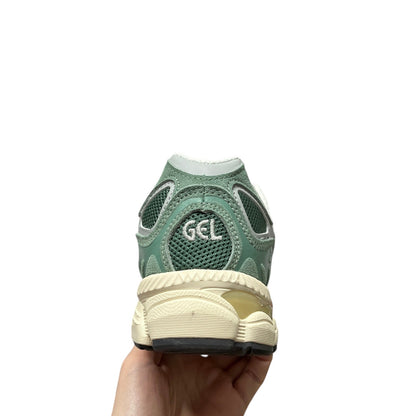 Luxury Chef ASICS GEL-NYC sneakers in sage green with white accents and GEL cushioning technology.