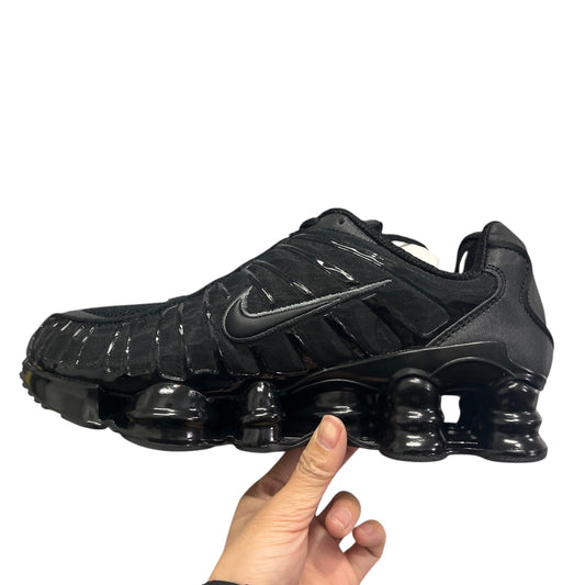 Luxury Chef black Nike Shox sneakers with signature cushioning and glossy accents.