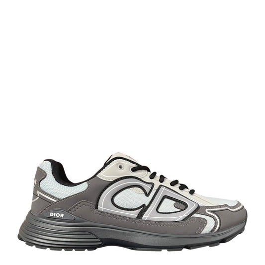 Luxury Chef DIOR B30 sneakers in deep purple microfiber mesh with grey and white accents.