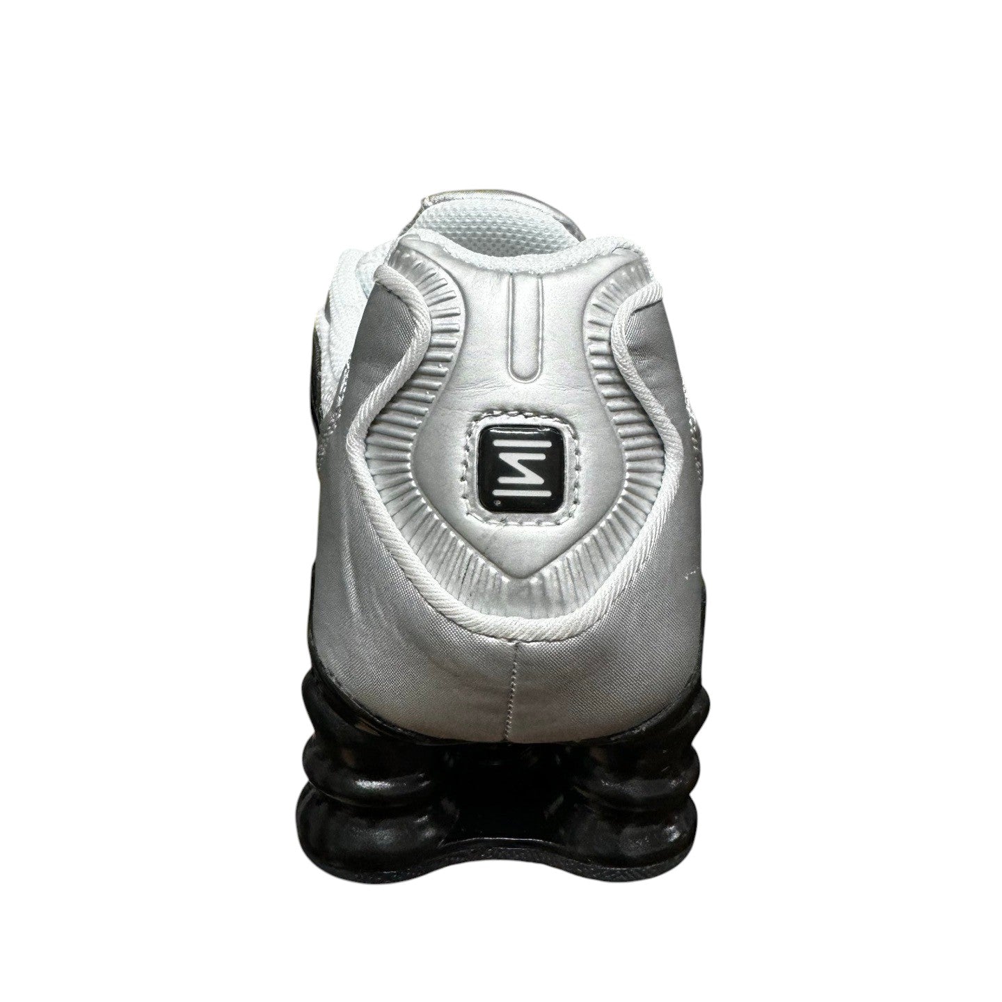 Luxury Chef KOBE 6 silver and black chunky sole sneakers with a unique logo detail on the heel.