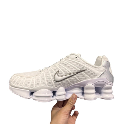 Luxury Chef KOBE 6 white mesh sneakers with silver Nike swoosh and distinctive Shox cushioning.