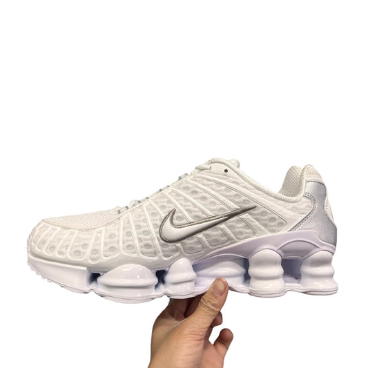 Luxury Chef KOBE 6 white mesh sneakers with silver Nike swoosh and distinctive Shox cushioning.