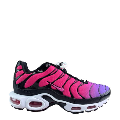 Luxury Chef Nike Air Max Plus sneakers with pink to purple gradient, black accents, and white sole.