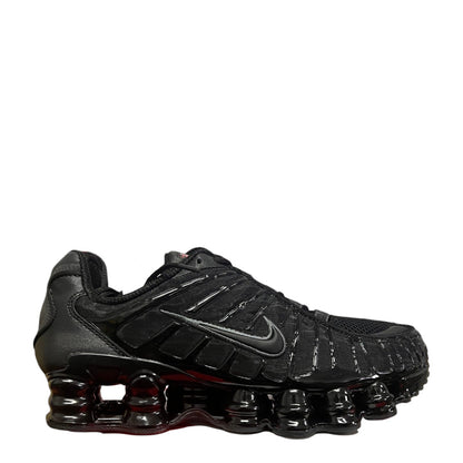 Luxury Chef Nike Shox TL all black sneakers with signature coil cushioning and mesh upper.