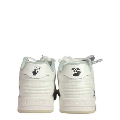 Luxury Chef OFF-WHITE OUT OF OFFICE white leather sneakers with black logo details.