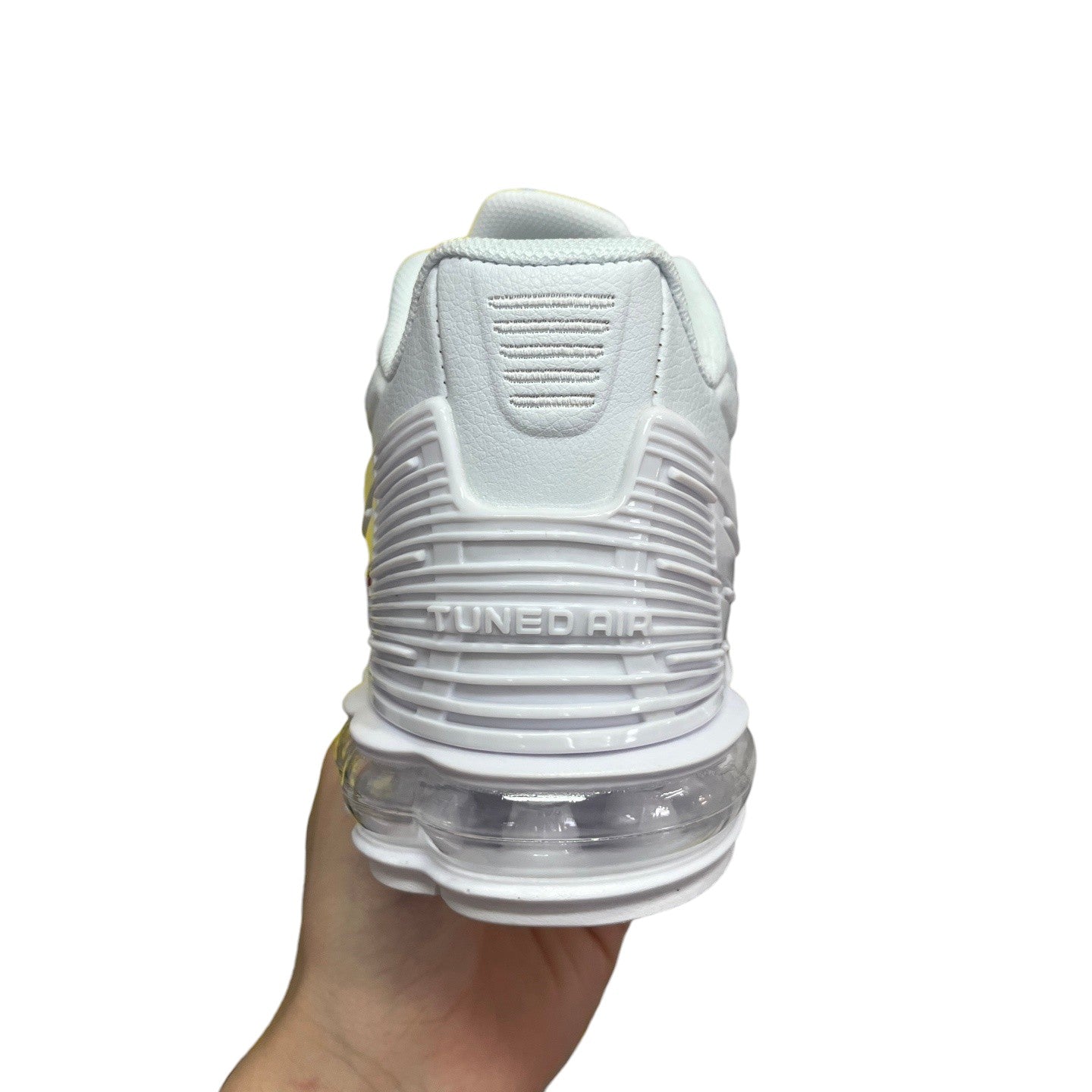 Luxury Chef white leather and mesh AIR MAX 270 sneakers with Tuned Air cushioning.