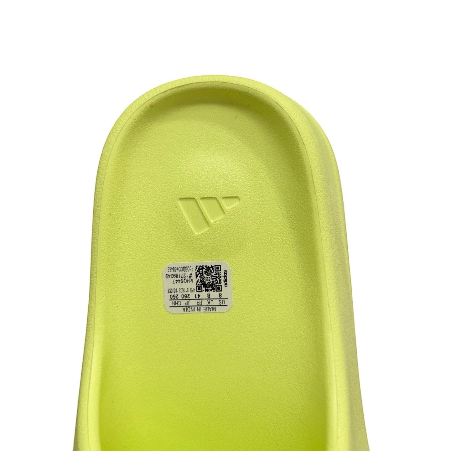 Luxury Chef YEEZY SLIDE in bright yellow, featuring the iconic Adidas three-stripe logo embossed on the sole.